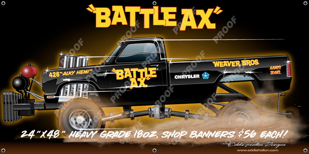 48X24 Shop Banner Battle AX