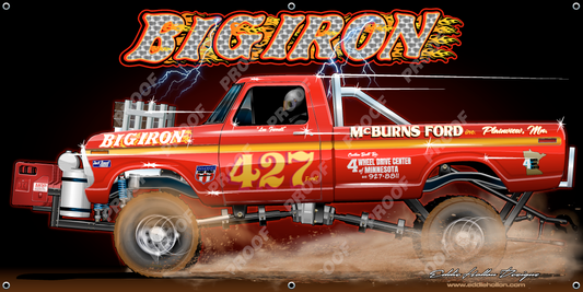 48X24 Shop Banner Big Iron 1982