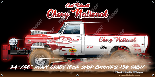 48X24 Shop Banner Chevy National 1982