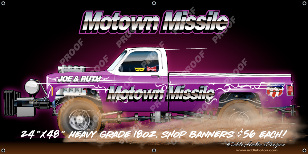 48X24 Shop Banner Motown Missile