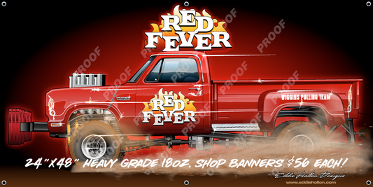 48X24 Shop Banner Red Fever