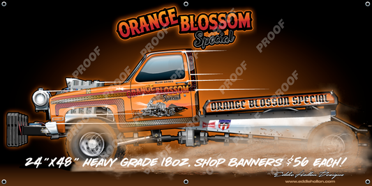 48X24 Shop Banner Orange Blossom Special I