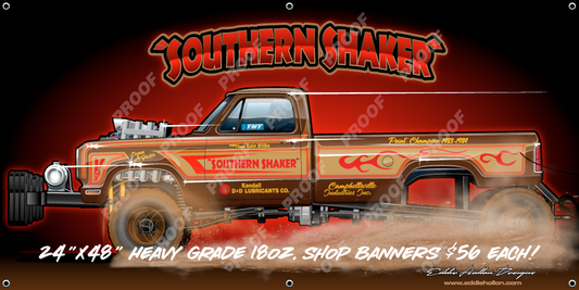 48X24 Shop Banner Southern Shaker