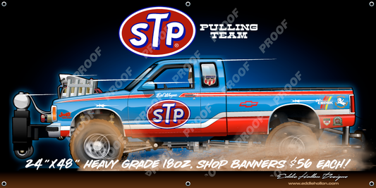 48X24 Shop Banner STP Pulling Team