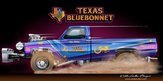 48X24 Shop Banner Texas Bluebonnet 1987