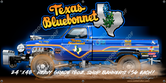 48X24 Shop Banner Texas Bluebonnet 1988