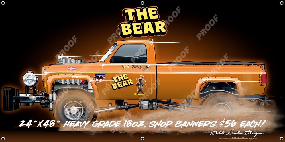 48X24 Shop Banner The Bear